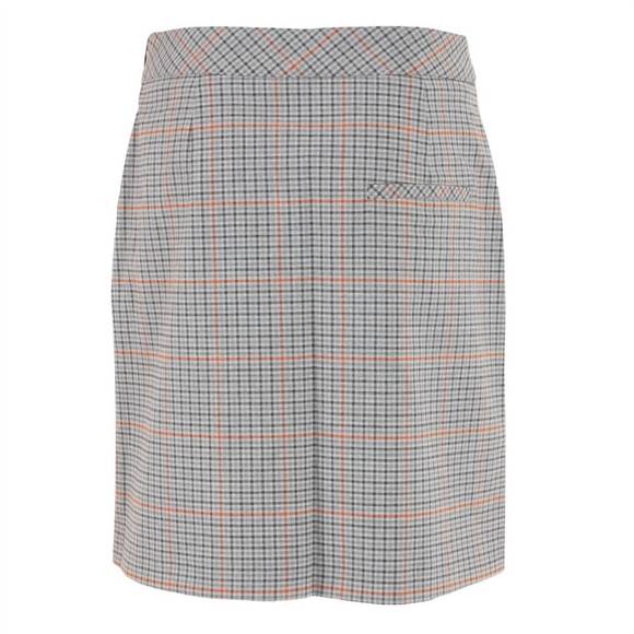 NEW GOLFINO the scarlata skort in mini plaid, tones of grayish brown - Picture 3 of 4